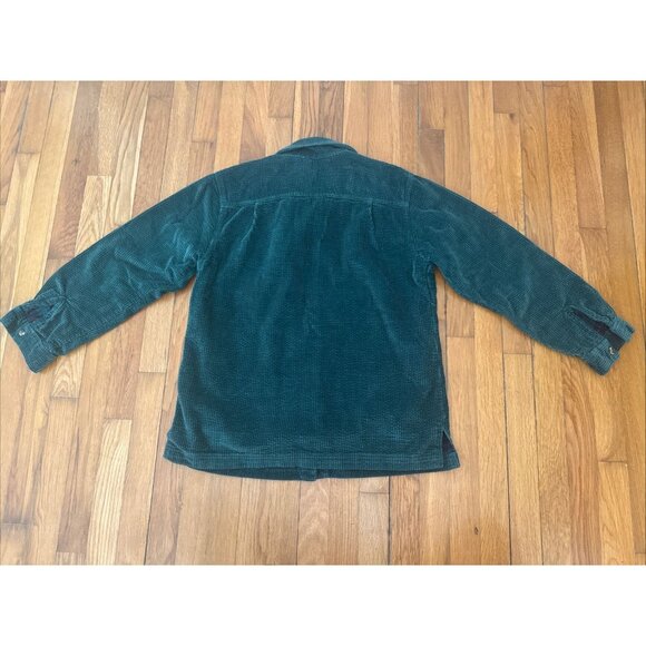 LL Bean Corduroy Shirt Button Down Green Women’s Pocket Size S - Picture 4 of 5